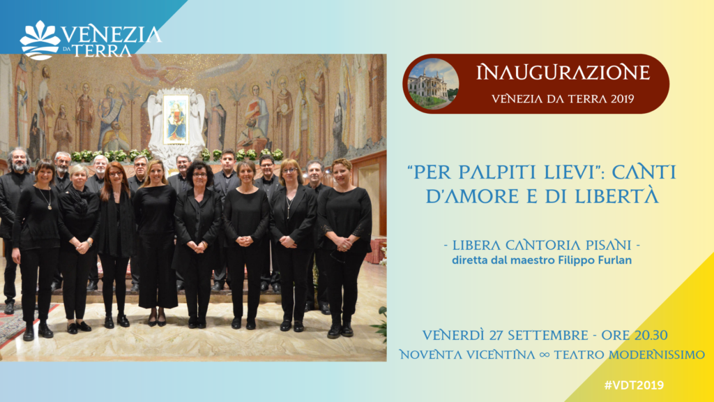 “PER PALPITI LIEVI”: CANTI D’AMORE E DI LIBERTÀ

Concerto della Libera Cantoria Pisani diretta dal Maestro Filippo Furlan.